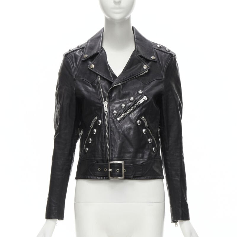 Women's Saint Laurent 2014 Leather Studded Jacket