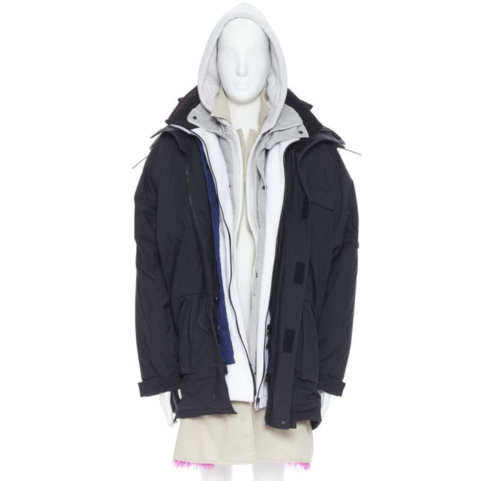Balenciaga Men's Balenciaga 2018 Fur Lined Parka Jacket