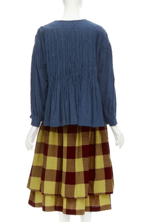 Comme des Garçons Women's Comme Des Garcons Shirred Checked Skirt - view 4