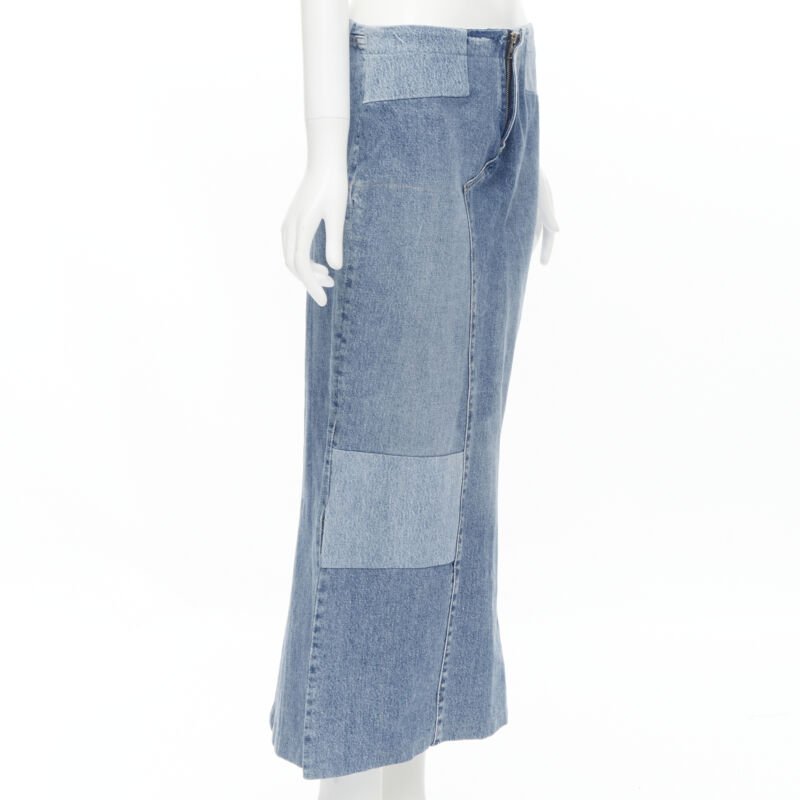 Women's Maison Martin Margiela Denim Patchwork Skirt