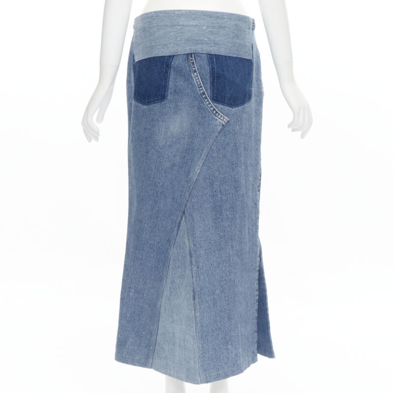 Women's Maison Martin Margiela Denim Patchwork Skirt