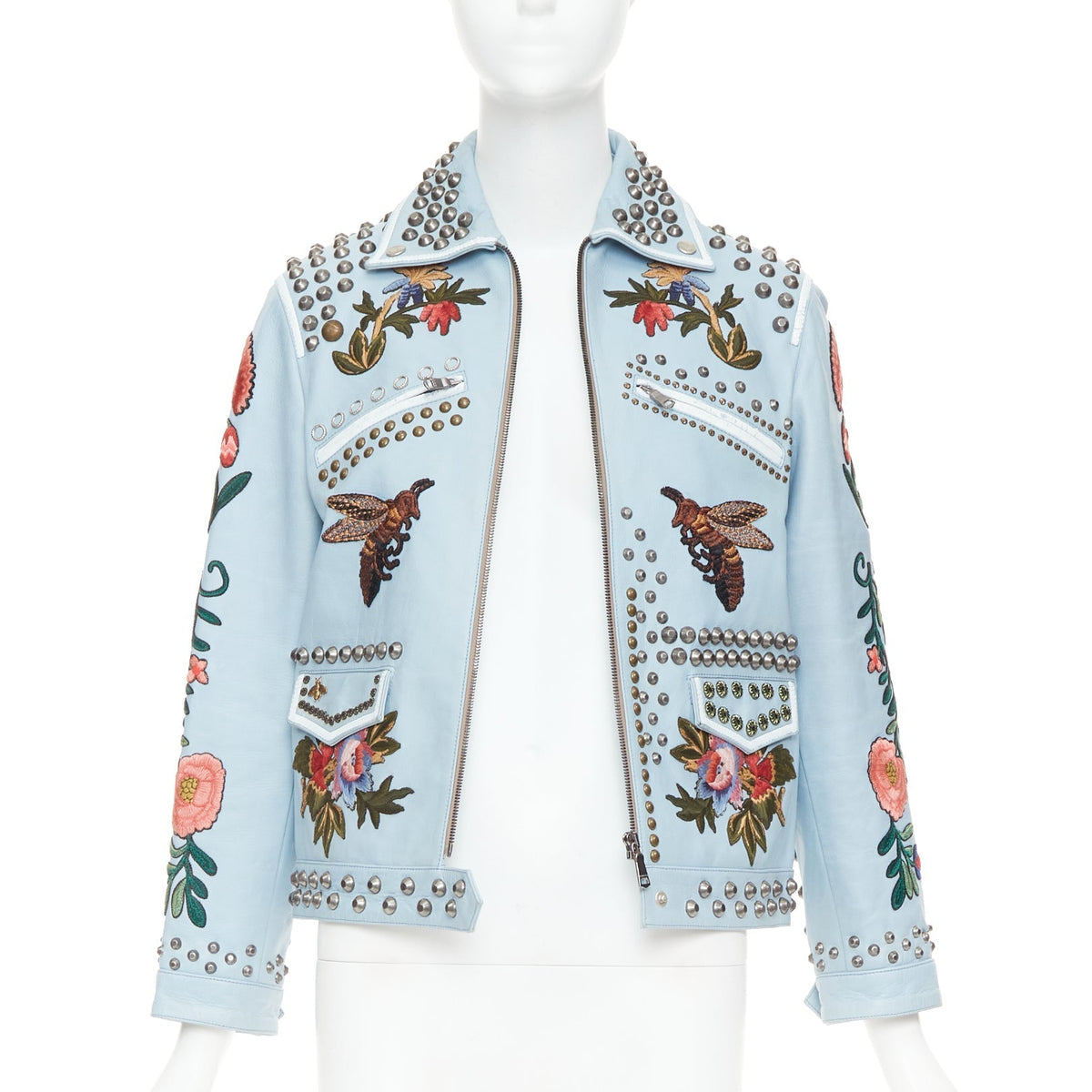 Gucci Women's Gucci 2016 Embroidered Studded Jacket