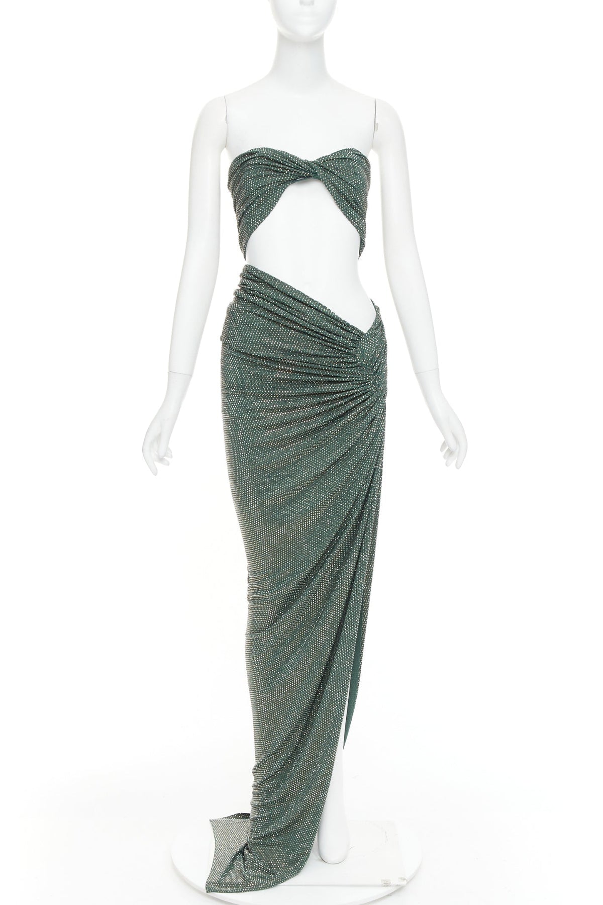 Women's Alexandre Vauthier Crystal Low Waist Gown