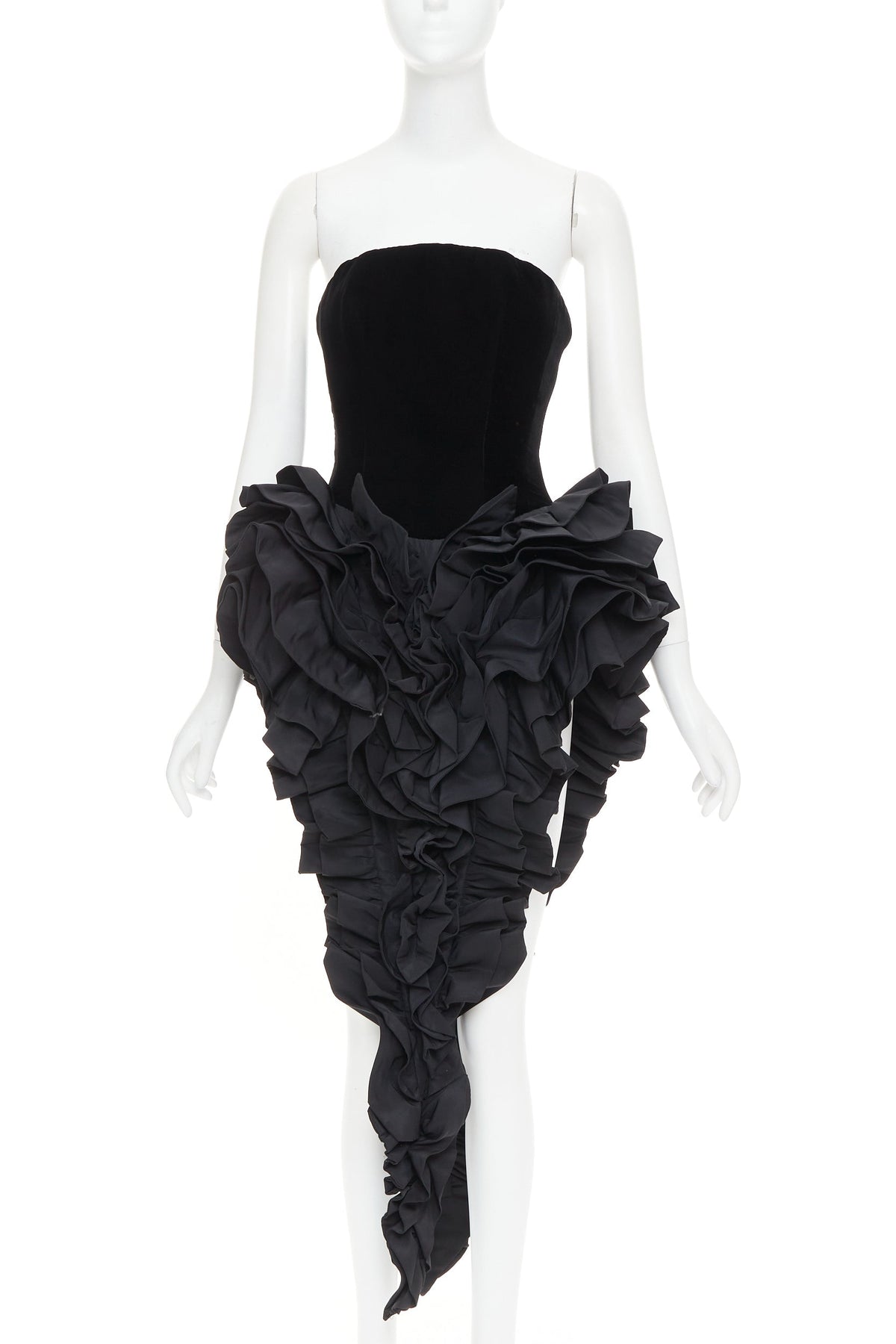 Women's Alexandre Vauthier Velvet Bodysuit Dress