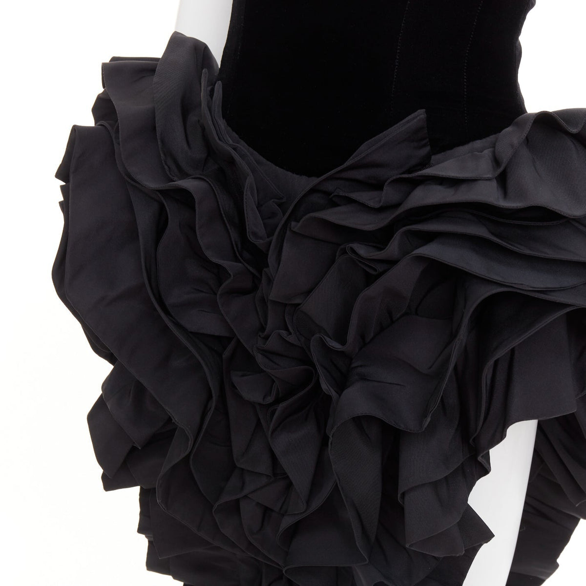 Women's Alexandre Vauthier Velvet Bodysuit Dress – view 2