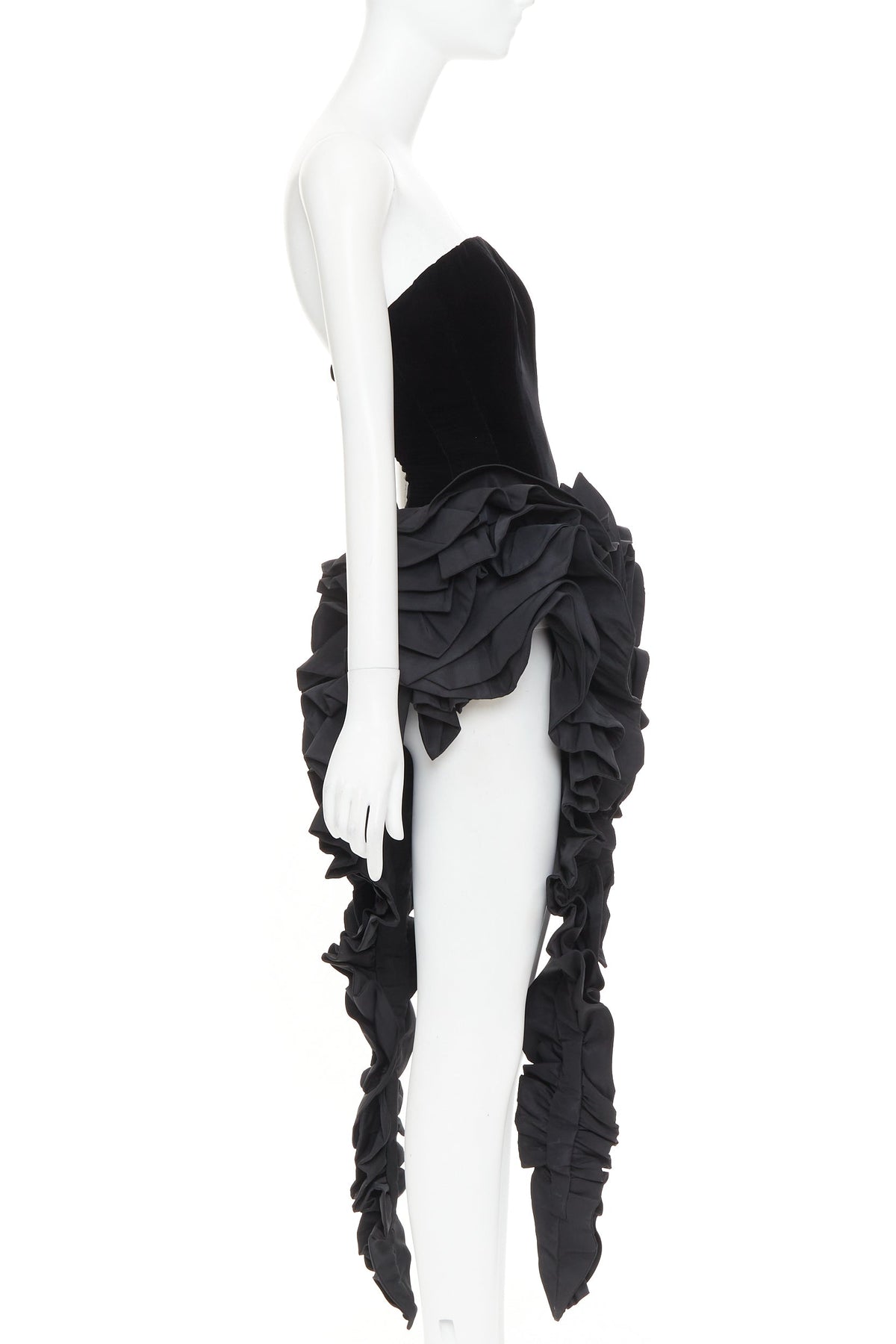 Women's Alexandre Vauthier Velvet Bodysuit Dress – view 4