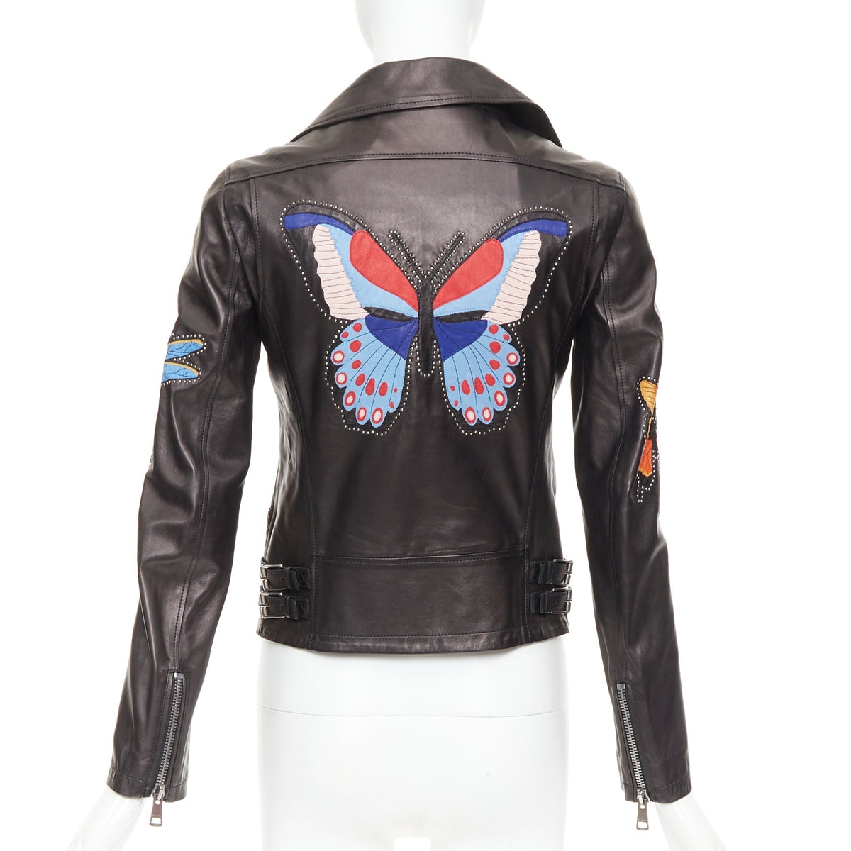 Gucci Women's Gucci Leather Applique Studded Jacket