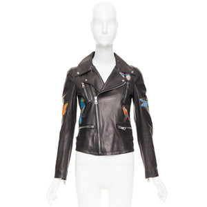 Gucci Women's Gucci Leather Applique Studded Jacket - view 10