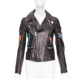 Gucci Women's Gucci Leather Applique Studded Jacket - view 3