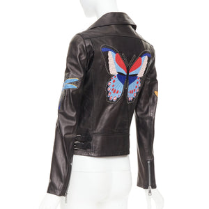 Gucci Women's Gucci Leather Applique Studded Jacket - view 6