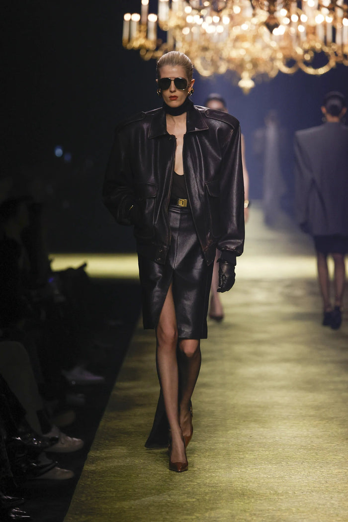 Saint Laurent Women's Saint Laurent 2023 Leather Aviator Bomber