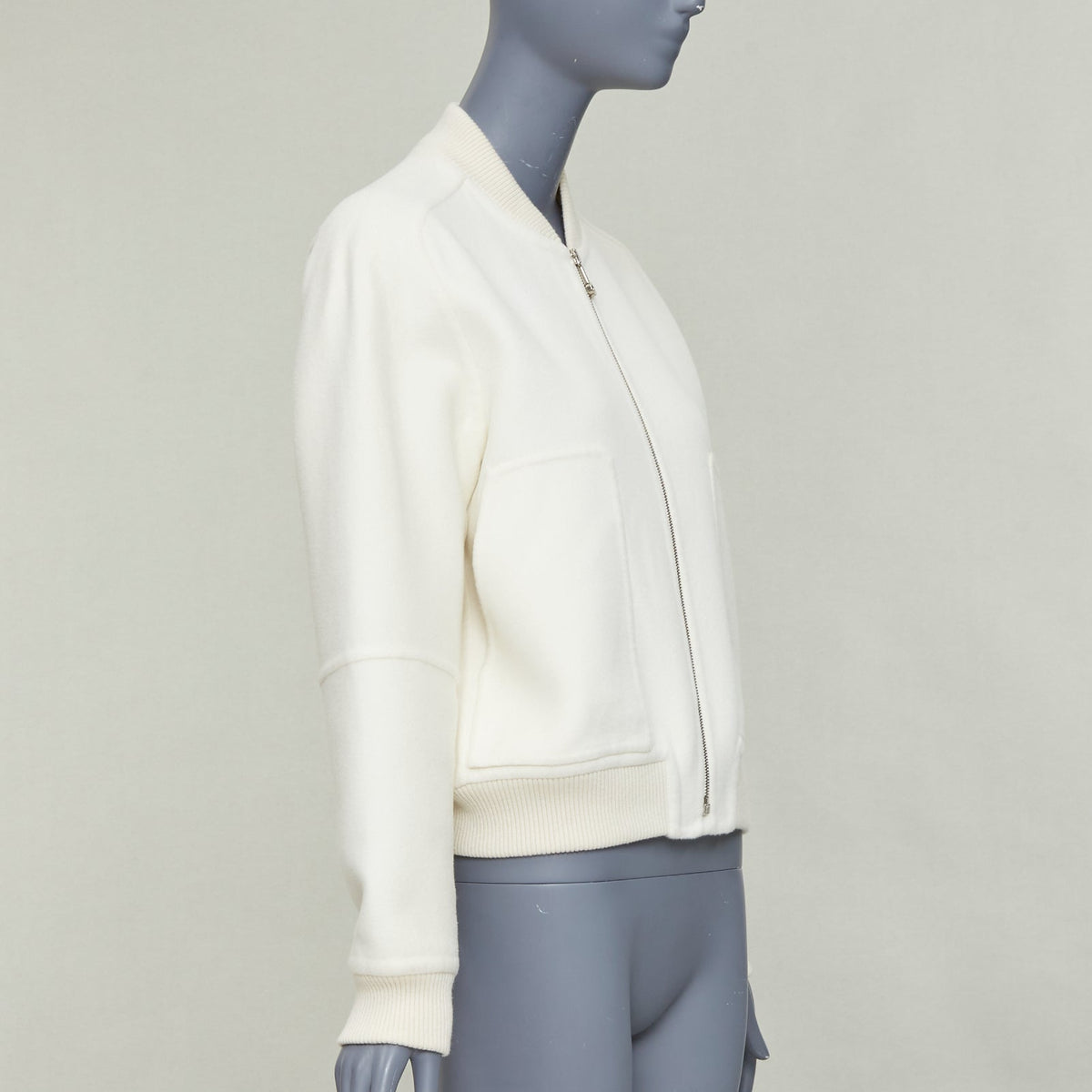Women's Hermes Cashmere Leather Bomber Jacket