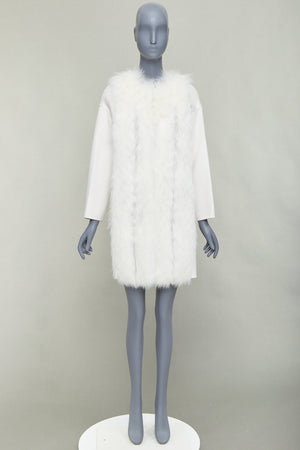 Fendi Women's Fendi Fox Fur Cashmere Long Coat - view 10