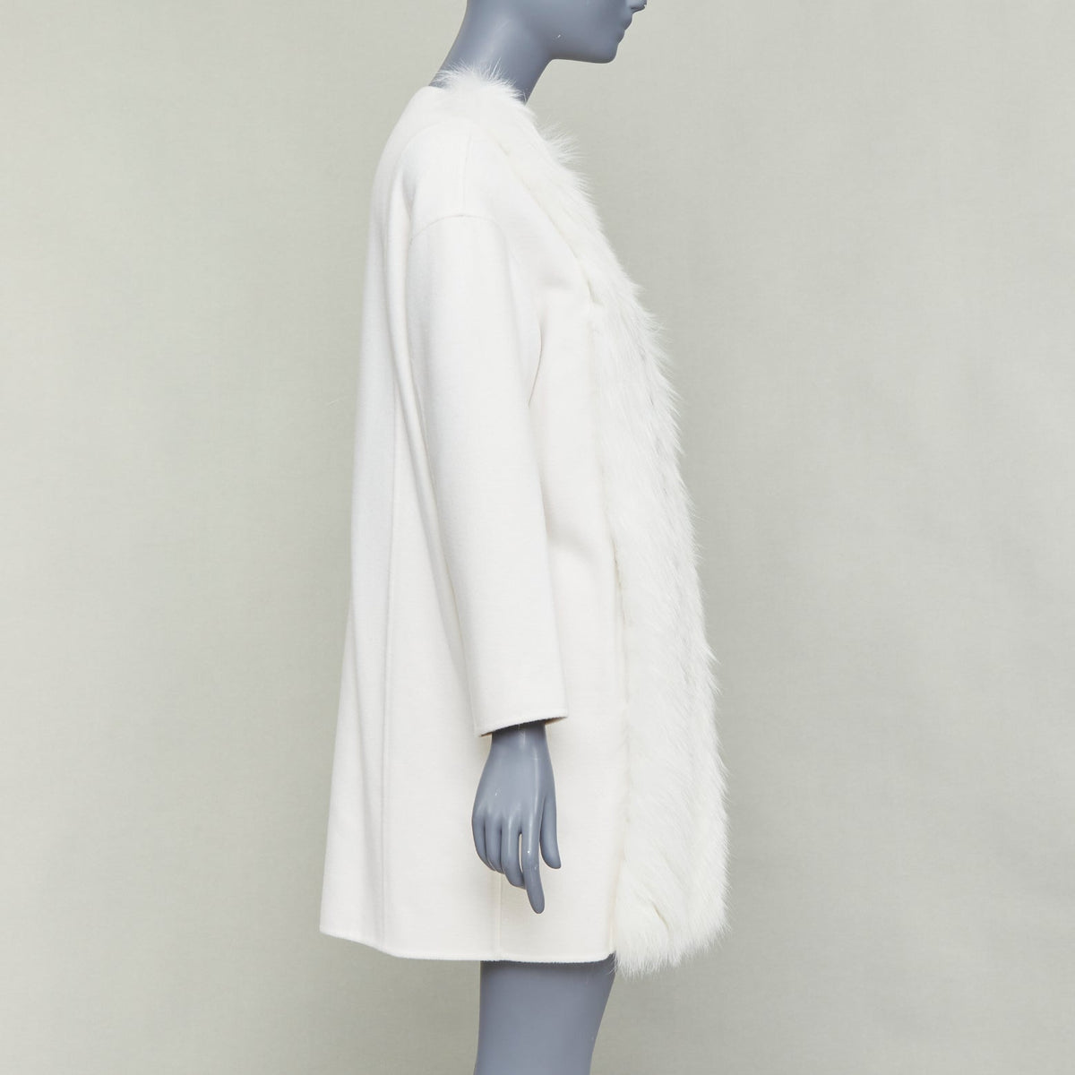 Women's Fendi Fox Fur Cashmere Long Coat
