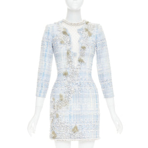 Balmain Women's Balmain Tweed Pearl Mesh Dress - view 1