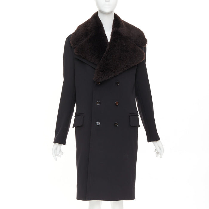 Bottega Veneta Women's Bottega Veneta Wool Shearling Collar Coat