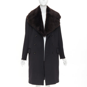 Bottega Veneta Women's Bottega Veneta Wool Shearling Collar Coat - view 3