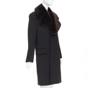 Bottega Veneta Women's Bottega Veneta Wool Shearling Collar Coat - view 4