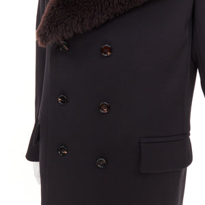 Bottega Veneta Women's Bottega Veneta Wool Shearling Collar Coat - view 8