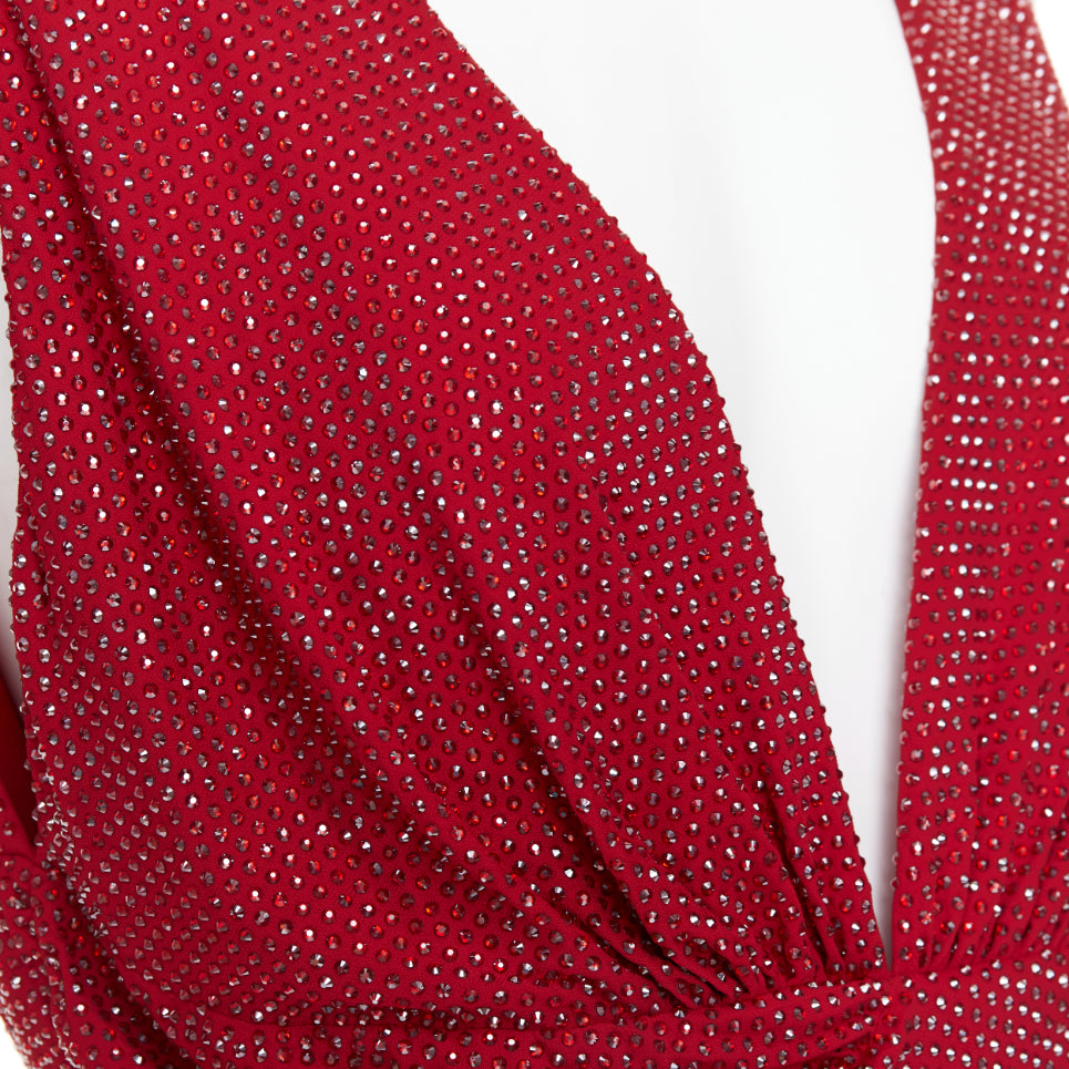 Women's Alexandre Vauthier Crystal Plunge Mini Dress – view 2