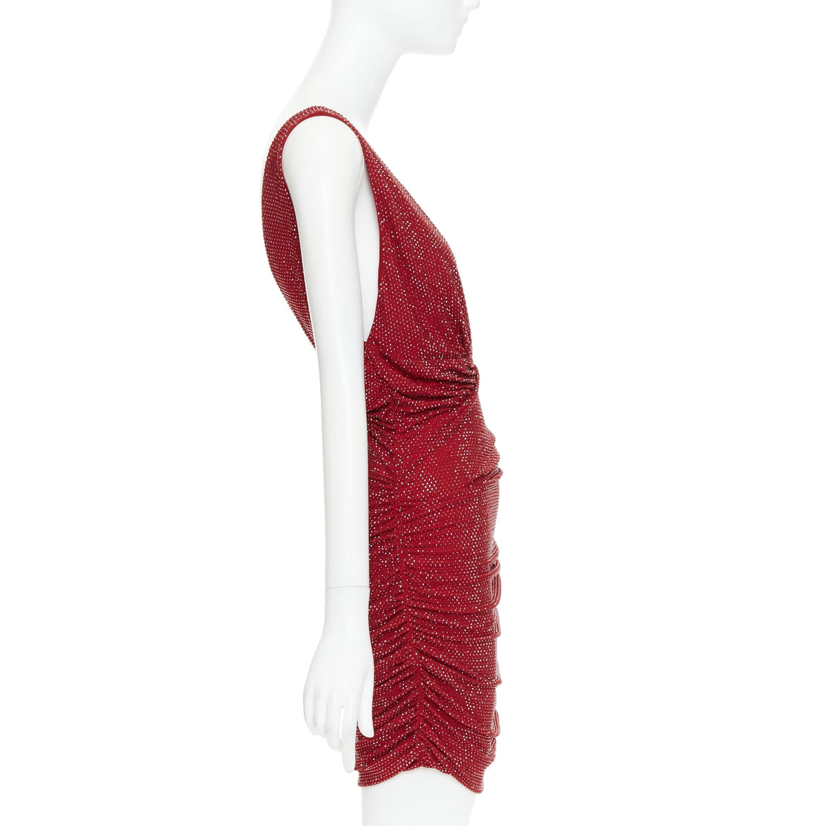Women's Alexandre Vauthier Crystal Plunge Mini Dress – view 4