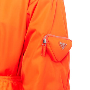 Prada Men's Prada Faux Fur Hem Belted Bomber Coat - view 2