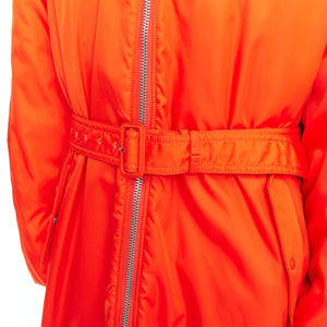 Prada Men's Prada Faux Fur Hem Belted Bomber Coat - view 7