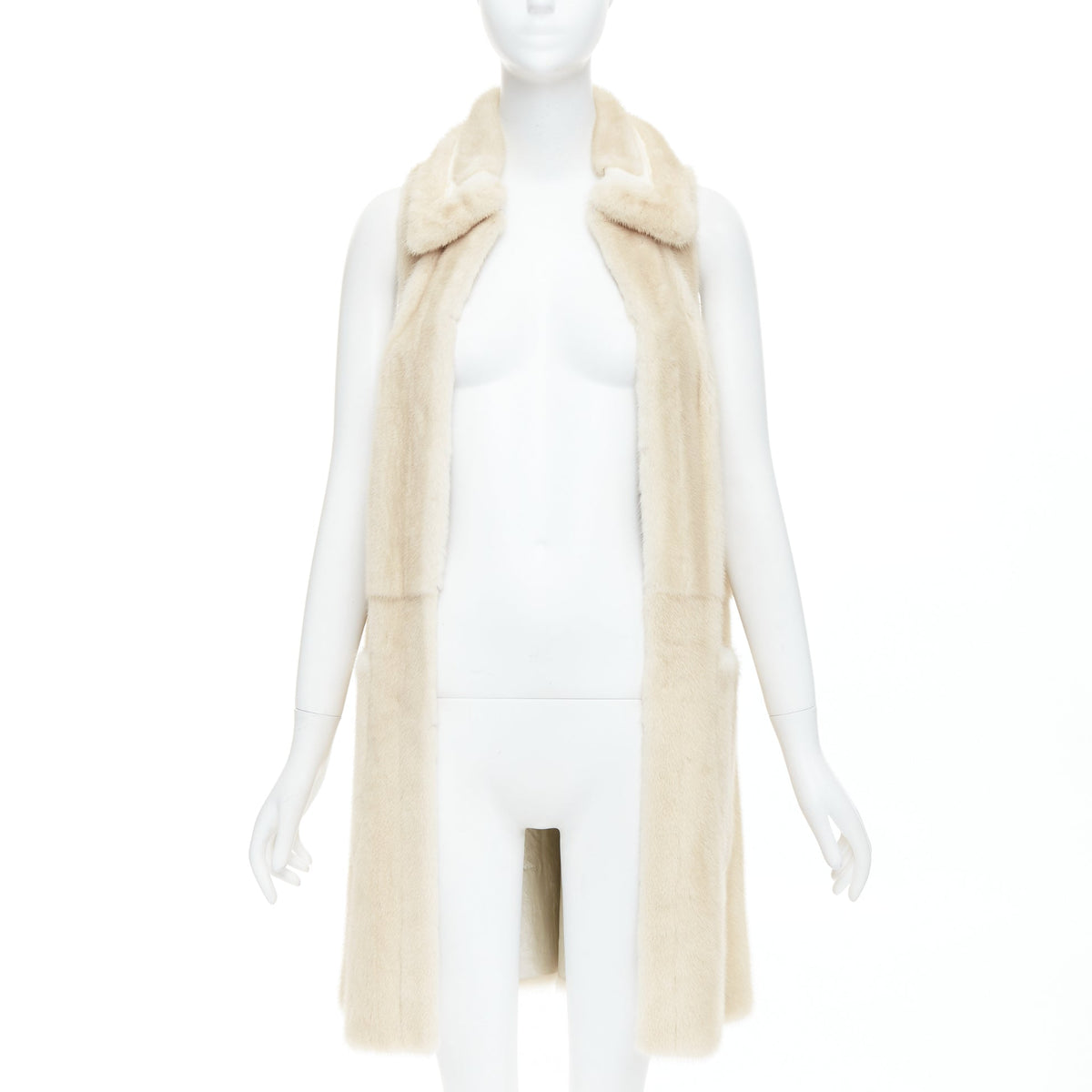 Women's Fendi Reversible Fur Gold Leather Vest