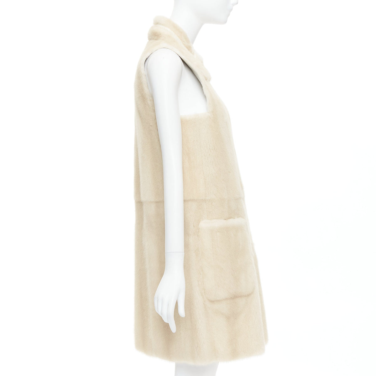 Women's Fendi Reversible Fur Gold Leather Vest