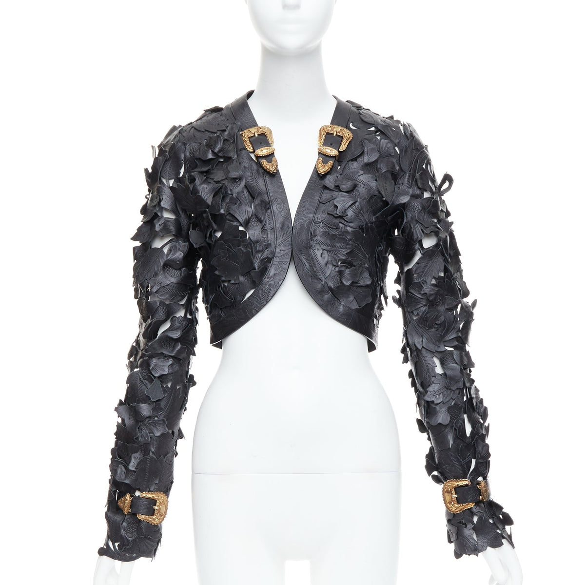 Alexander McQueen Women's Alexander Mcqueen 2011 Laser Cut Leather Jacket