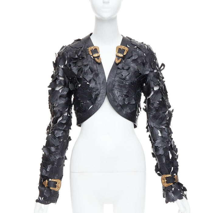 Alexander McQueen Women's Alexander Mcqueen 2011 Laser Cut Leather Jacket