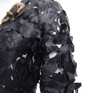 Alexander McQueen Women's Alexander Mcqueen 2011 Laser Cut Leather Jacket - view 2