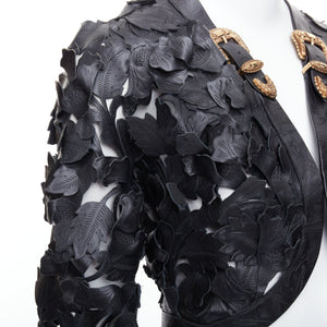 Alexander McQueen Women's Alexander Mcqueen 2011 Laser Cut Leather Jacket - view 8