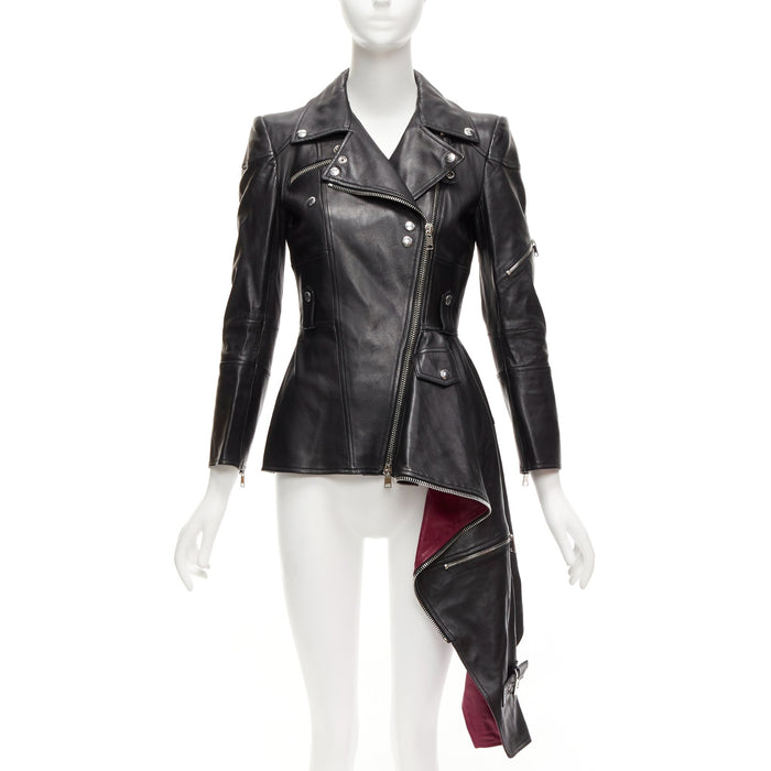Alexander McQueen Women's Alexander Mcqueen Leather Asymmetric Biker Jacket