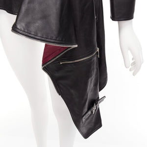 Alexander McQueen Women's Alexander Mcqueen Leather Asymmetric Biker Jacket - view 2