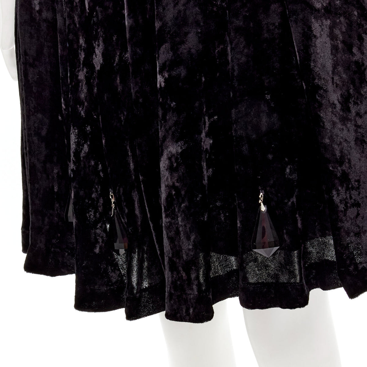 Women's Comme Des Garcons Velvet Crystal Skirt