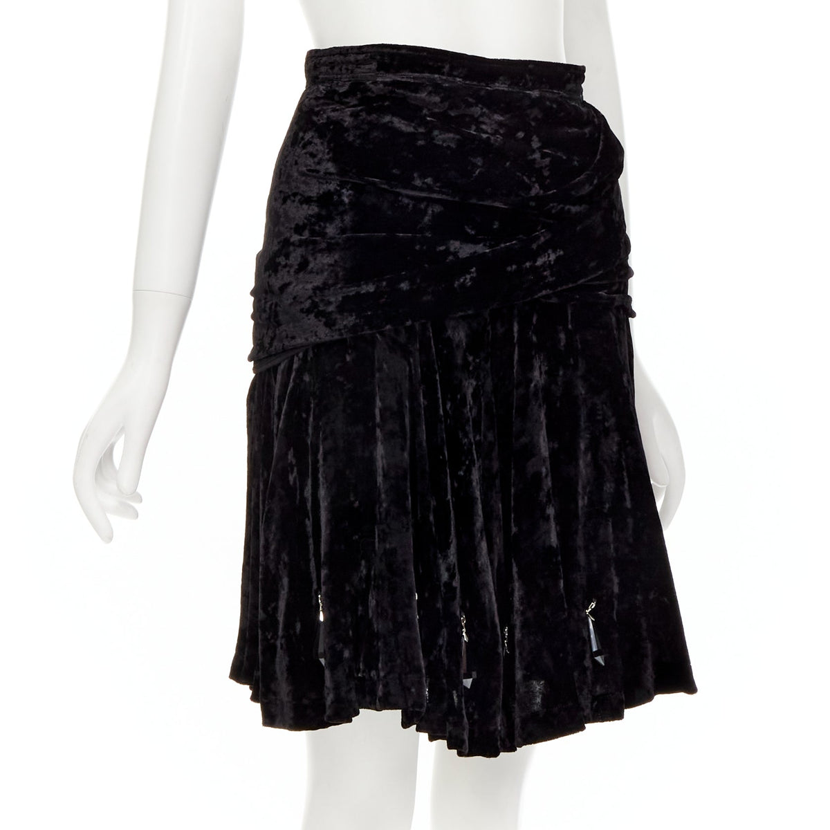 Women's Comme Des Garcons Velvet Crystal Skirt