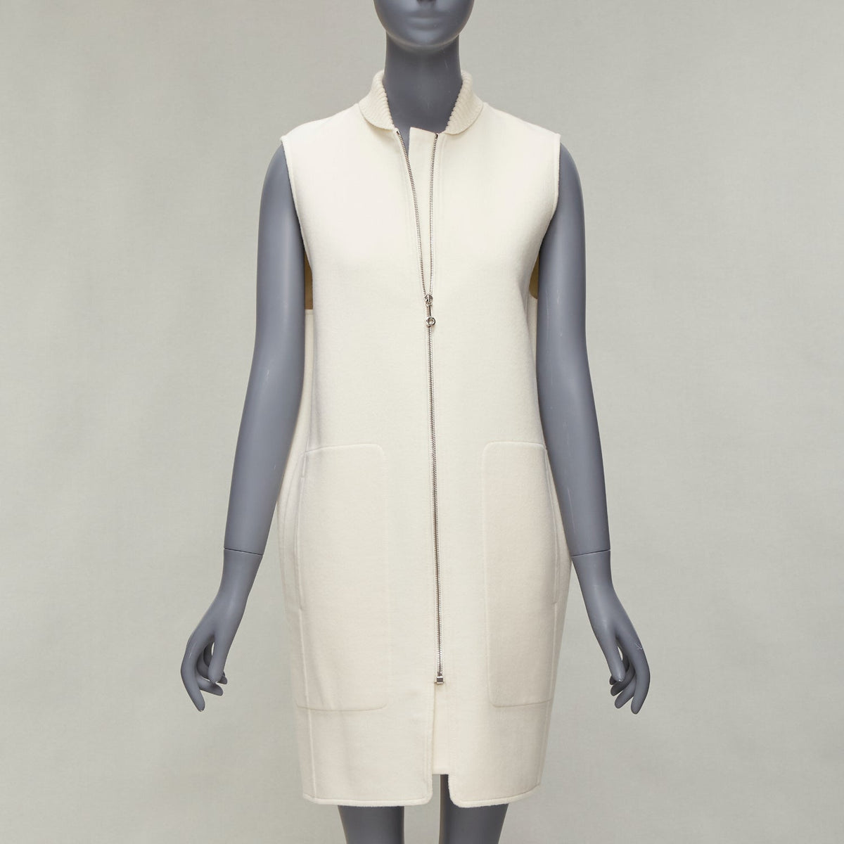 Women's Hermes 100% Cashmere Sleeveless Coat