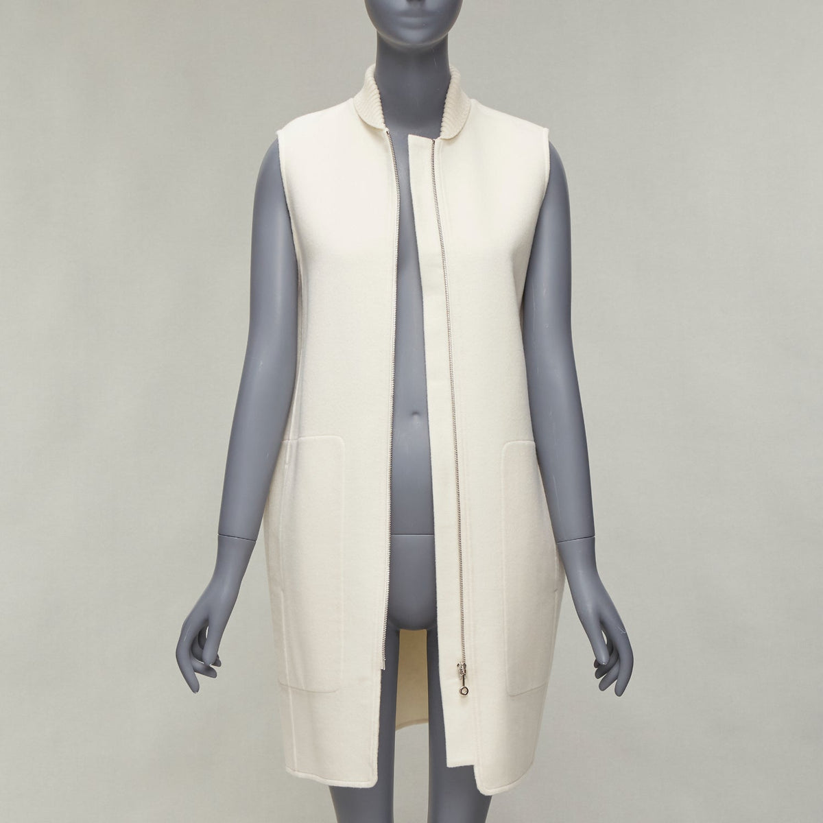 Women's Hermes 100% Cashmere Sleeveless Coat