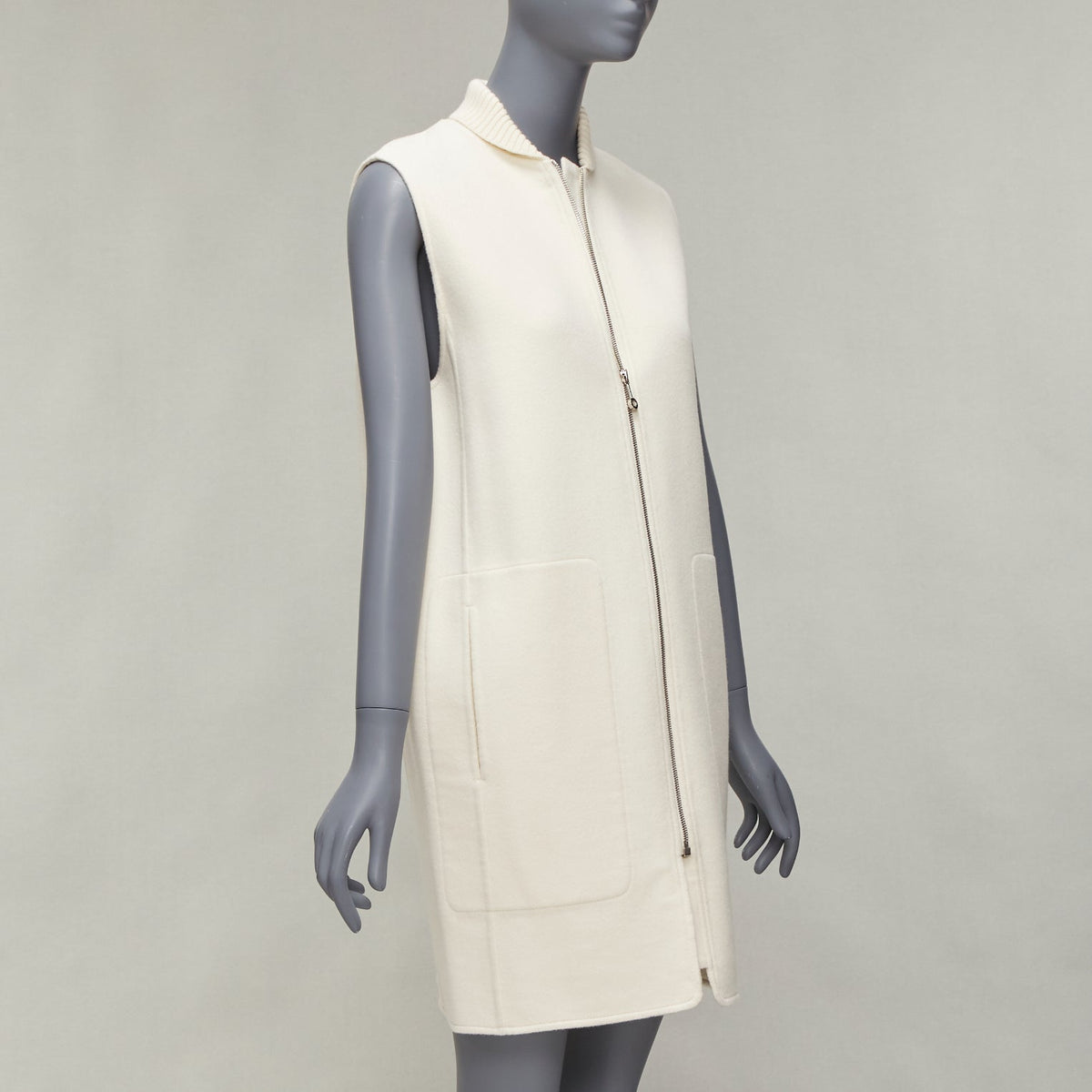 Women's Hermes 100% Cashmere Sleeveless Coat
