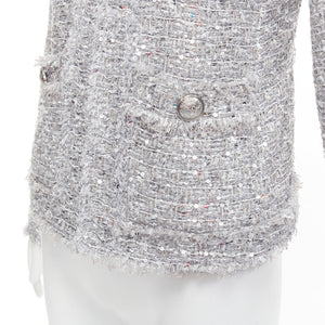 Balmain Women's Balmain Sequin Tweed Hooded Jacket - view 8