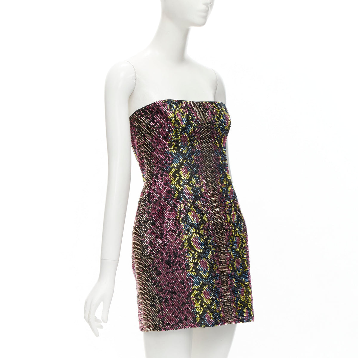 Women's Versace 2021 Runway Crystal Strapless Dress