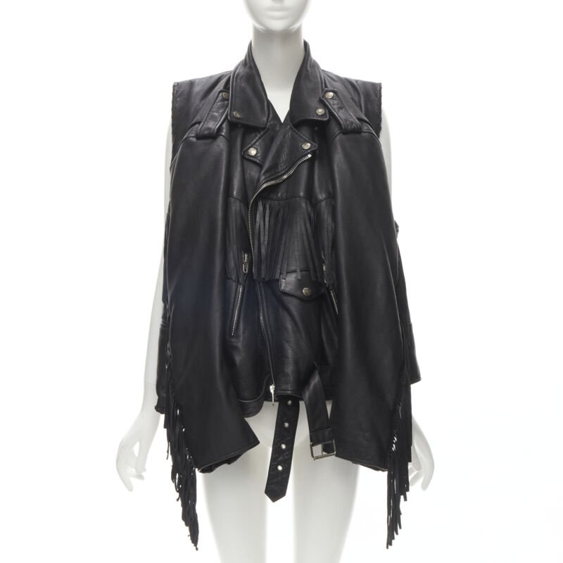 Balenciaga Women's Balenciaga 2017 Fringed Biker Jacket