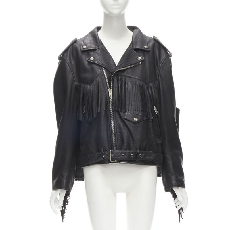 Women's Balenciaga 2017 Fringed Biker Jacket