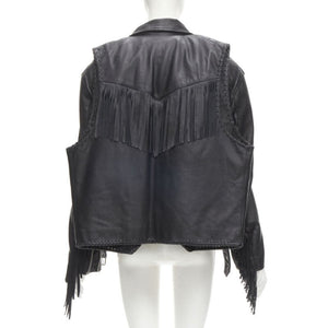 Balenciaga Women's Balenciaga 2017 Fringed Biker Jacket - view 7