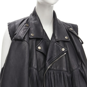 Balenciaga Women's Balenciaga 2017 Fringed Biker Jacket - view 9