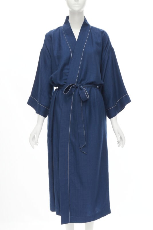 Women's Hermes 100% Cashmere Leather Robe