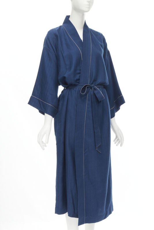 Women's Hermes 100% Cashmere Leather Robe