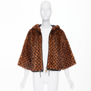 Louis Vuitton Women's Louis Vuitton Monogram Mink Fur drawstring zip jacket - view 10