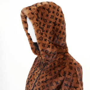Louis Vuitton Women's Louis Vuitton Monogram Mink Fur drawstring zip jacket - view 7